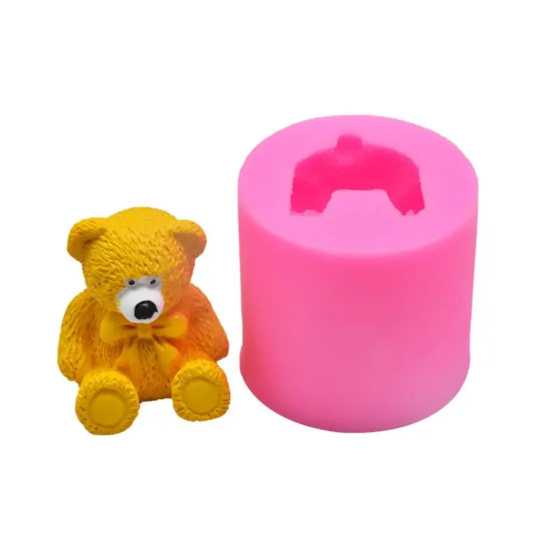 

3D Polar Bear Silicone Mold Bear Silicone Candle Mold, Customized color