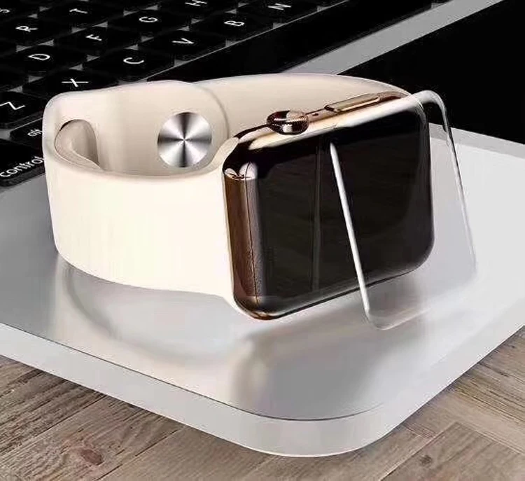 

UV light glass screen protector for Apple watch 3 4 5 38 42 40 44mm film, Clear