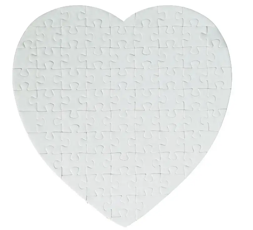 

Blank Heart Shaped Sublimation Puzzles Blank Pearl Jigsaw Wedding Birthday Valentine's Day Party Favor And Gift, White
