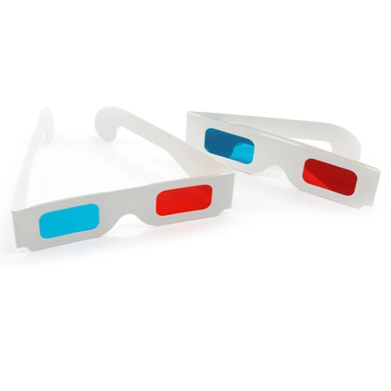 

Disposable Paper Anaglyph 3D Glasses Red Blue Custom Logo