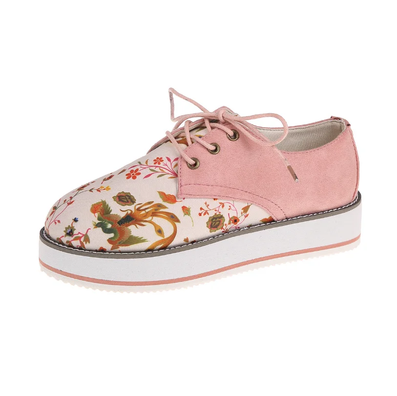 

Fall New Ethnic Style Women's Casual Plus Size Simple Platform Loafer Shoes For Women Shoe Light Flats Women Cloth Shoes, As pictures