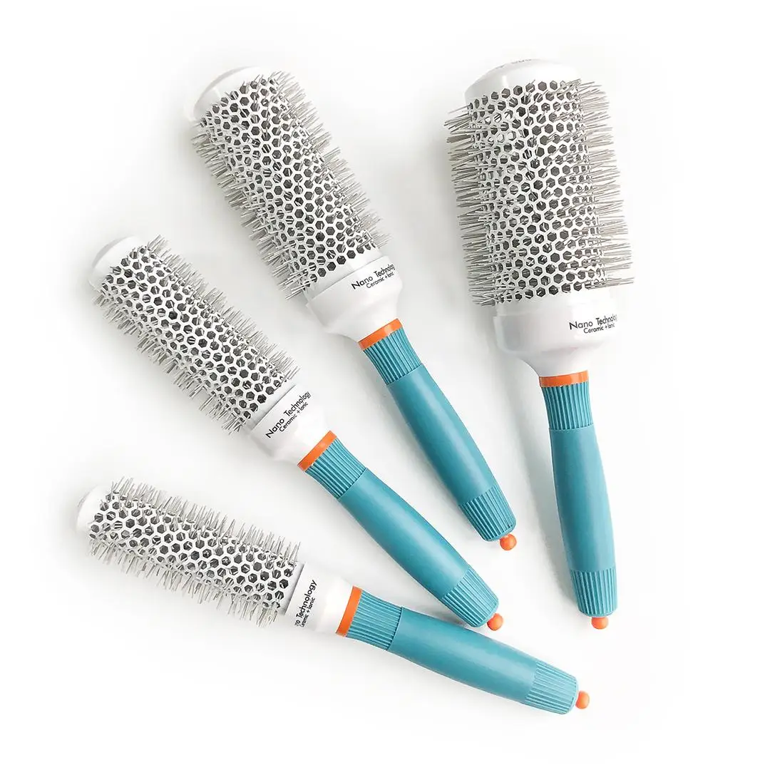 

Factory Price Professional Rounded For Blow Drying Ceramic Ion Thermal Barrel Salon Hair Brush, Customized color accepted