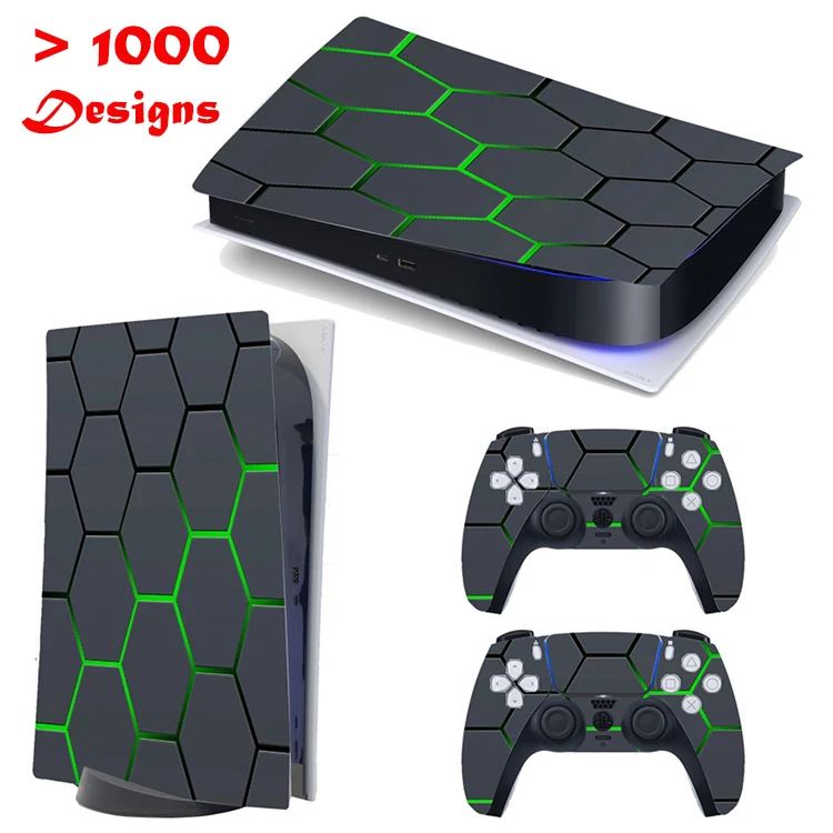 

Custom Design 50pcs MOQ PS5 Game Console Sticker Film Protection Skin Controller Sticker for Sony PS5 Console and Controller, Customized