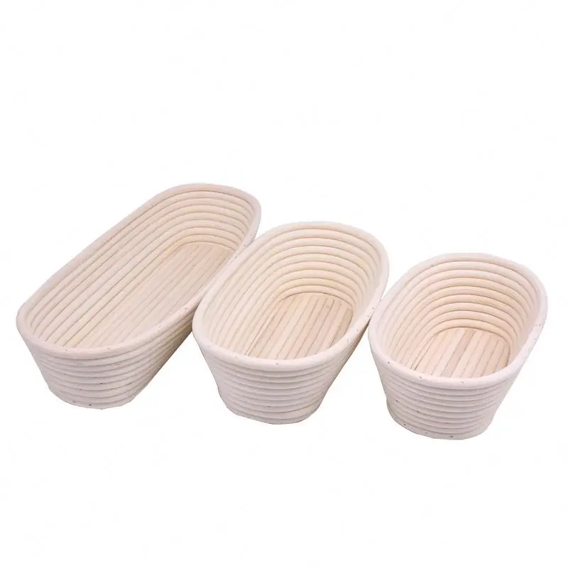 

Factory wholesale Handmade food grade rattan banneton bread proofing basket auckland for bakery, Beige