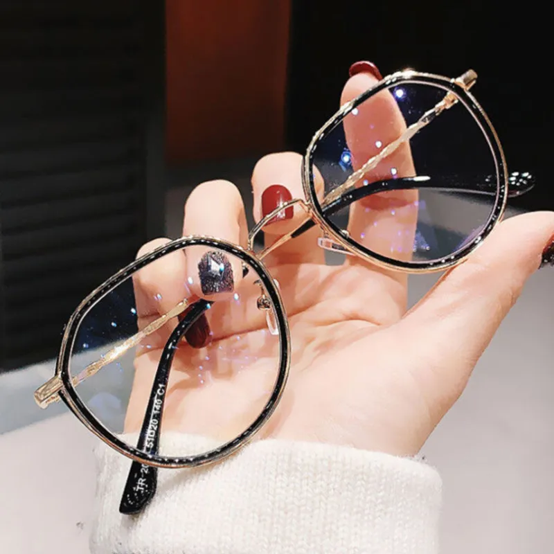 

New Fashion Computer Anti Blue Light Round Blocking Optical Eyeglasses Frame