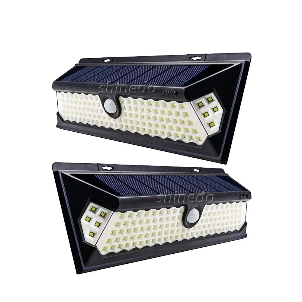 Shinedo Waterproof 60/120pcs LEDs Solar Motion Sensor Light for Garden, Porch, Garage, Yard, Outdoor Security Lighting