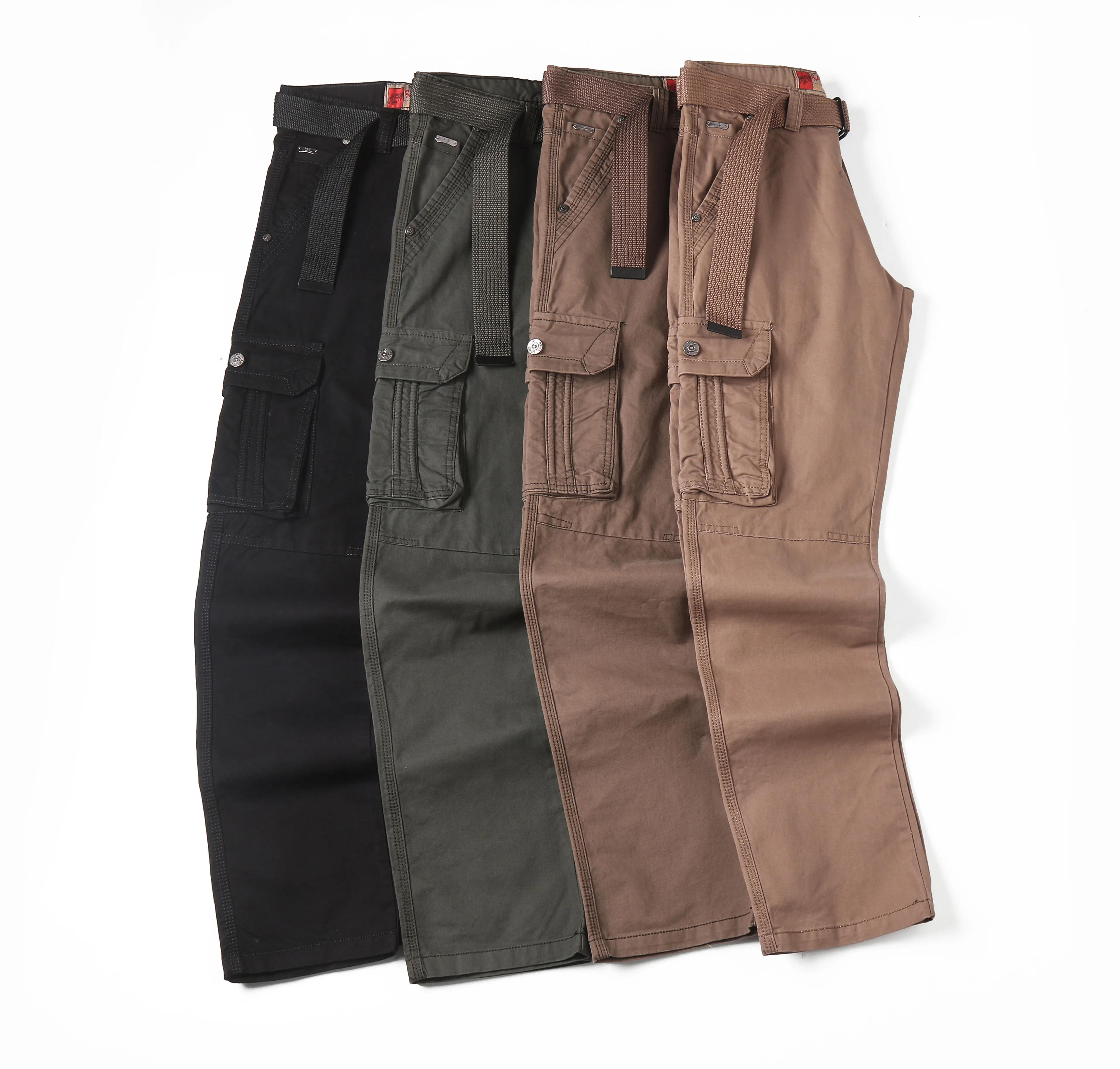 

Fashionable men's trousers cargo pants men multi pocket chino casual pants with ankle zipper, Customers' requests