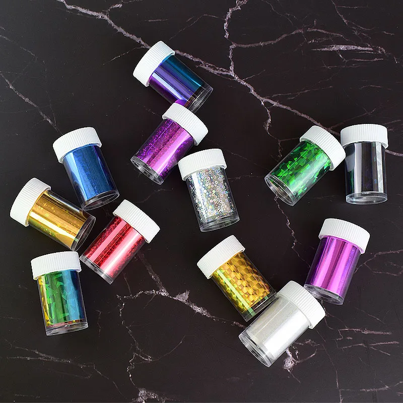 

Luxury beautiful Nail Foil Galaxy Design Transfer Decals Nail Sticker, 12 colors