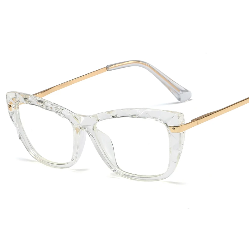 

SHINELOT 93336 High Quality TR90 Crystal Clear Eyeglasse Frame Fashion Ladies Optical Anti Blue Light Frames Vintage Glasses