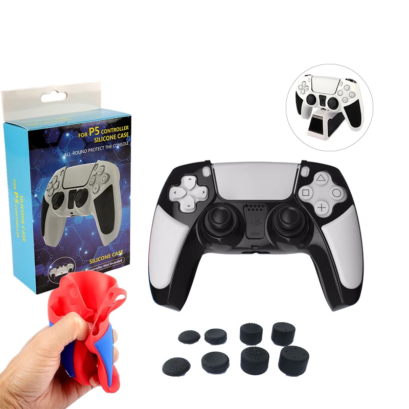 

Soft Controller Protective Cover Silicone For SONY Playstation 5 For PS5 Rubber Case Joysticks Thumb Grips