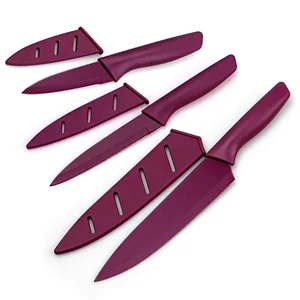 Image of 3pcs pp handle non stick coating kitchen knife set