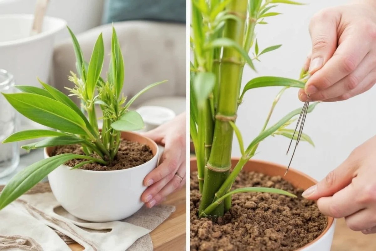 how to plant bamboo in a pot