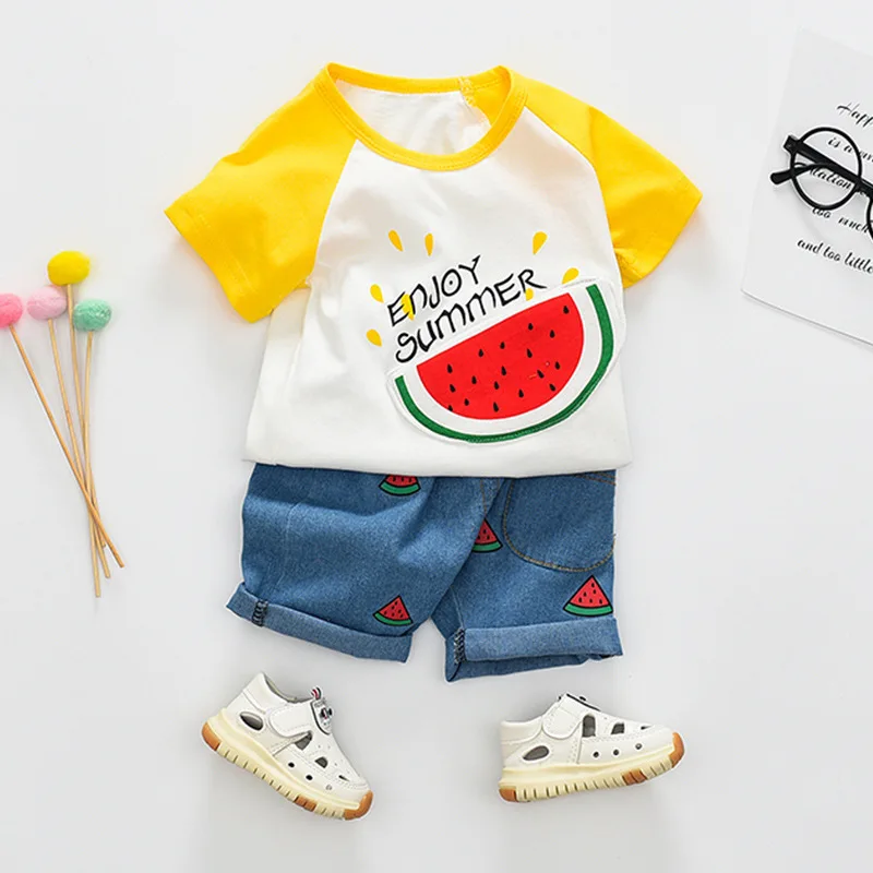 

2021 new summer fashion teen boy clothing sets, printing top and flared pant 2pcs children boys' set, Picture shows