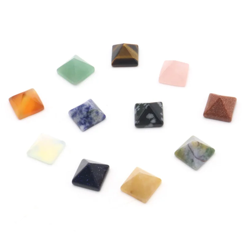 

1.5cm mini quartz crystal pyramid assorted crystal gemstone mini pyramids wholesale
