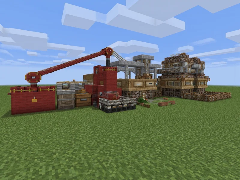 Complex Minecraft hopper sorting system example