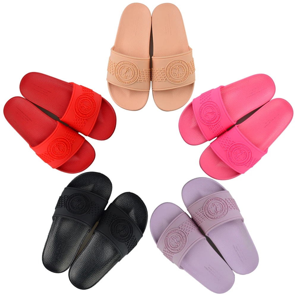 

Manufacturer Outdoor Beach OEM PVC Rubber Flip Flops Men Slippers 3D Printed Logo Sandals Custom Woman Slippers, Customized color