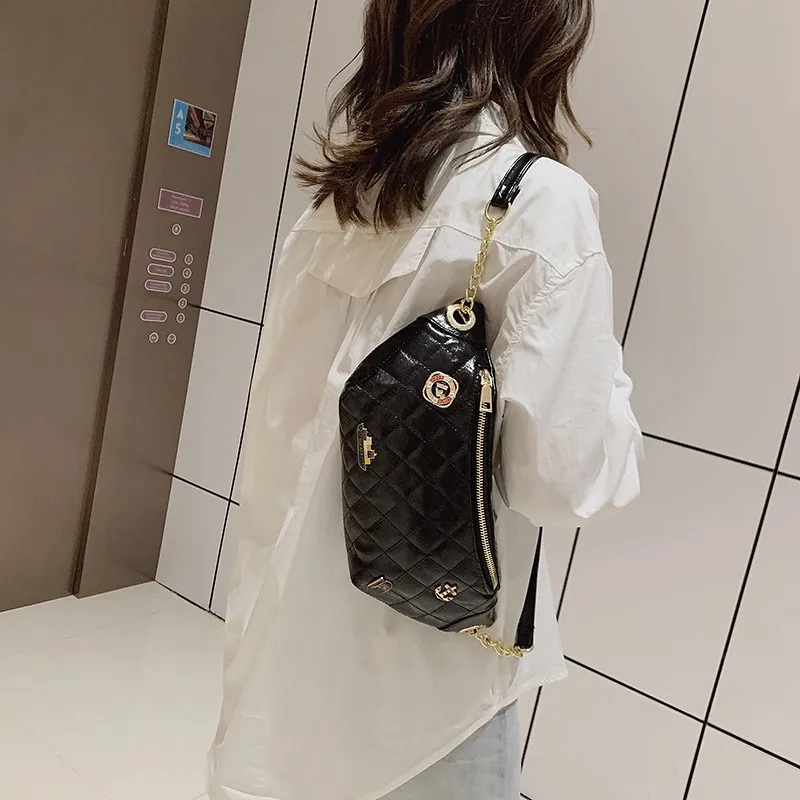 
2020 high quality women 3 colors pu leather chest bag ladies waterproof chest bag 