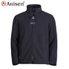 wholesale winter custom embroidered melange polar fleece plush lining men coat jacket