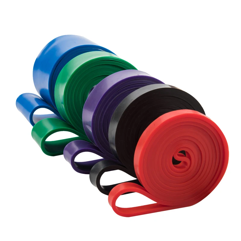 

Natural Latex Thick Black Resistance Kit Set New Pull Up Support Band, Purple/green/purple