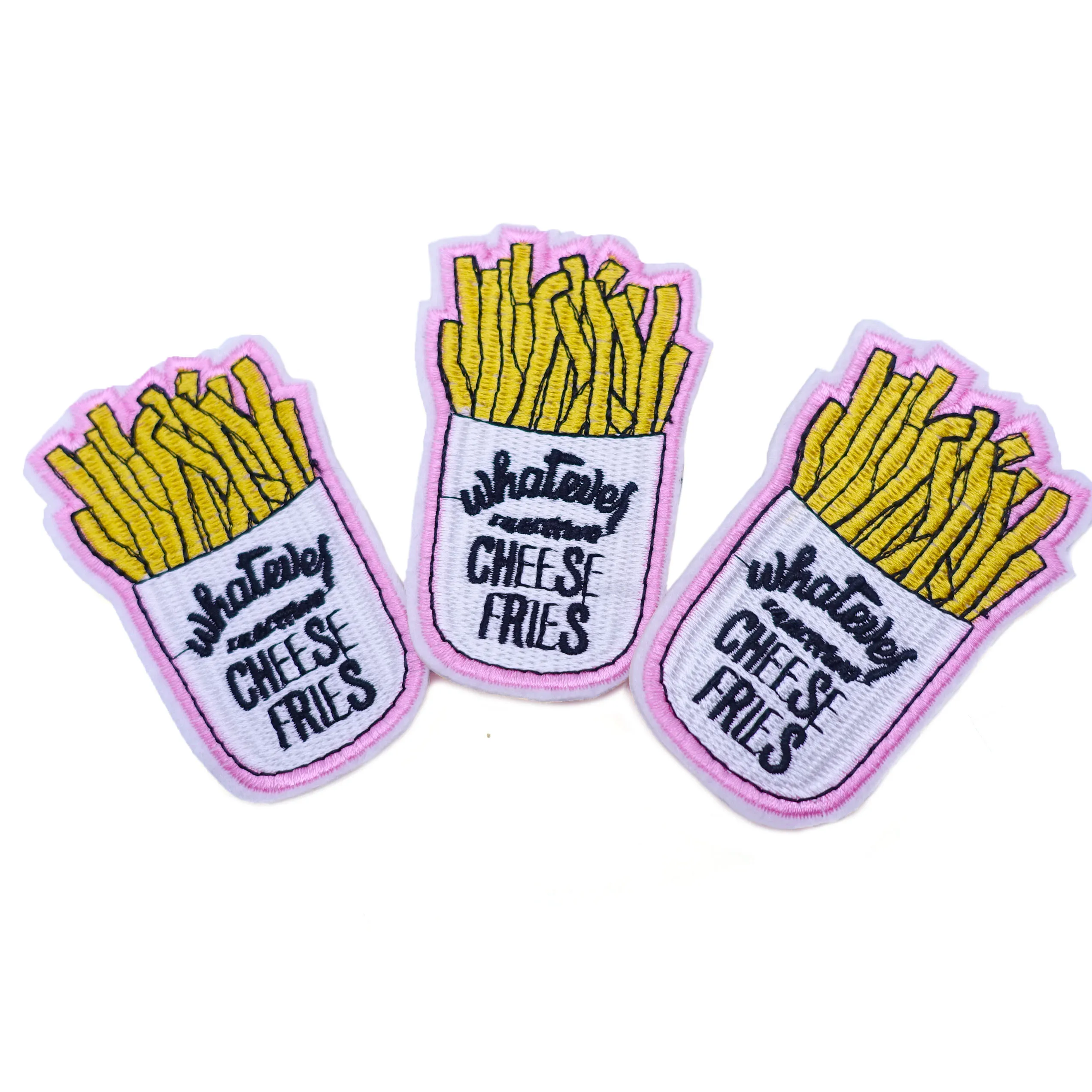

Wholesale Hot Sell Food Logo Custom Embroidery Patch Material/embroidery jersey letter patch/patch making embroidery, Custom color