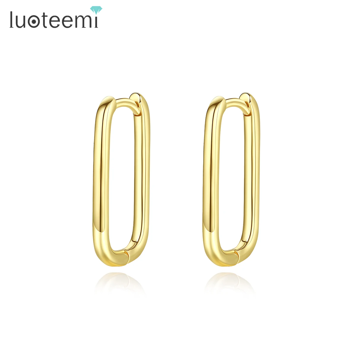 LUOTEEMI Woman Free Shipping U shape Item Huggie Hoop Large Hot Sale Fashion Vintage Earring Free Delivery