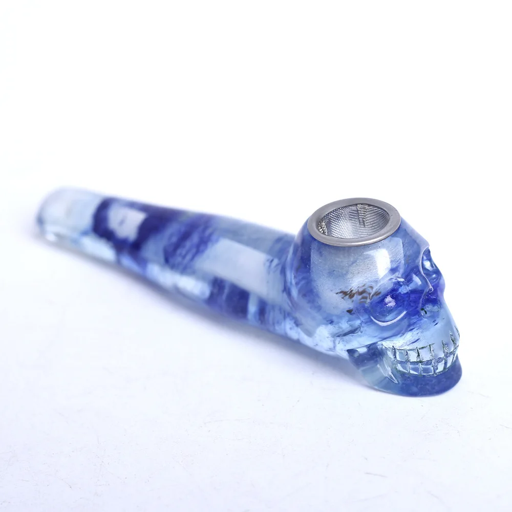 

New product special crystal cigarette holder carved natural crystal skulls smoking pipes for wholesale