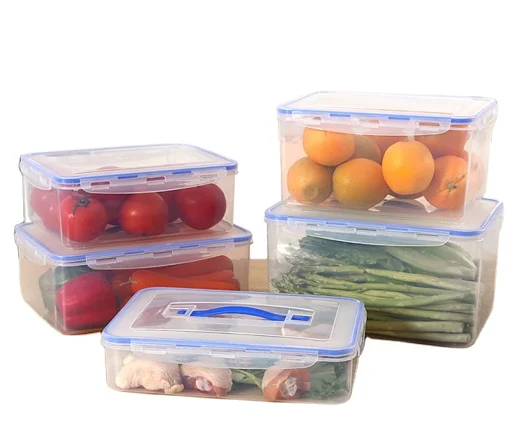 

JOIN Transparent Plastic Food Container Kitchen Fresh-keeping Box Refrigerator Restaurant Microwave Plastic PP Food Container, Customized color