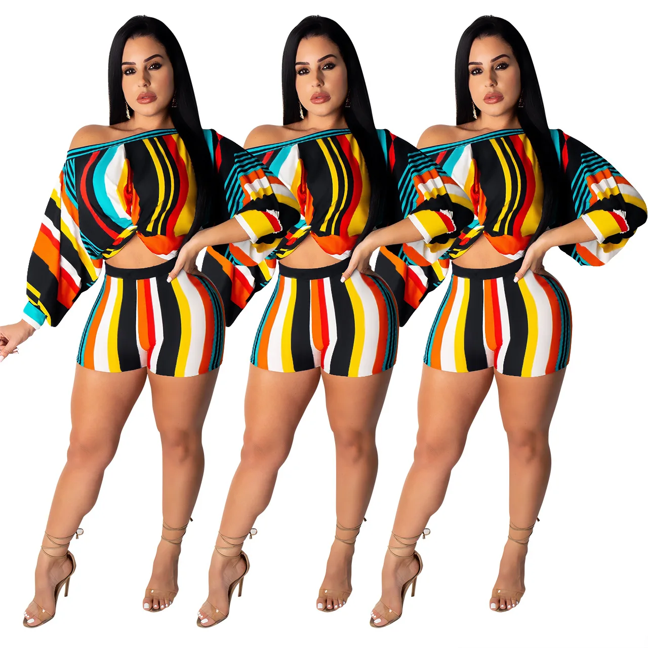 

Q220 Best price premium quality spring summer women two piece sets  2 piece