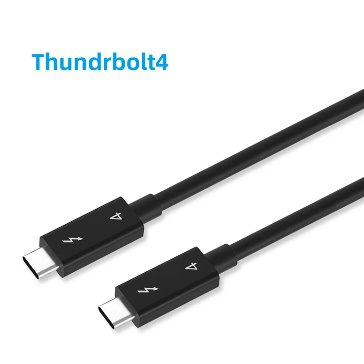 

Custom Logo USB C Compatible PD100W 40Gbps Data USB4 Data Cable, Black