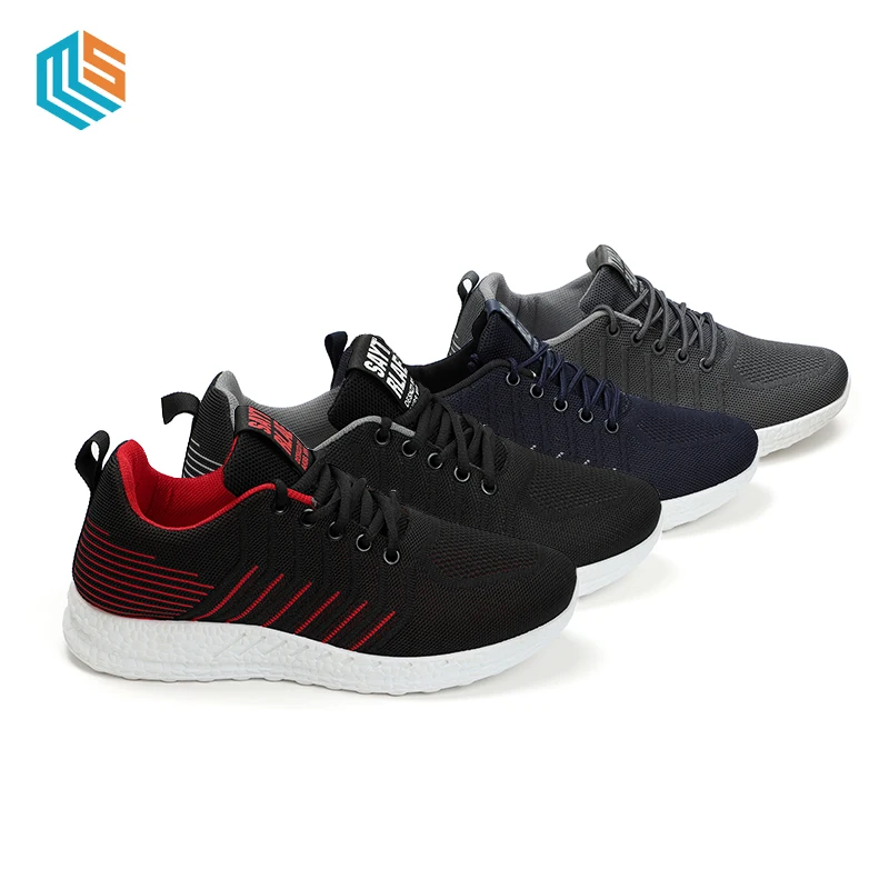 

Autumn Free Sample New Models Casual Shoes Walking Sneakers Breathable Knitting Running Men Sports Shoes, 4 colors