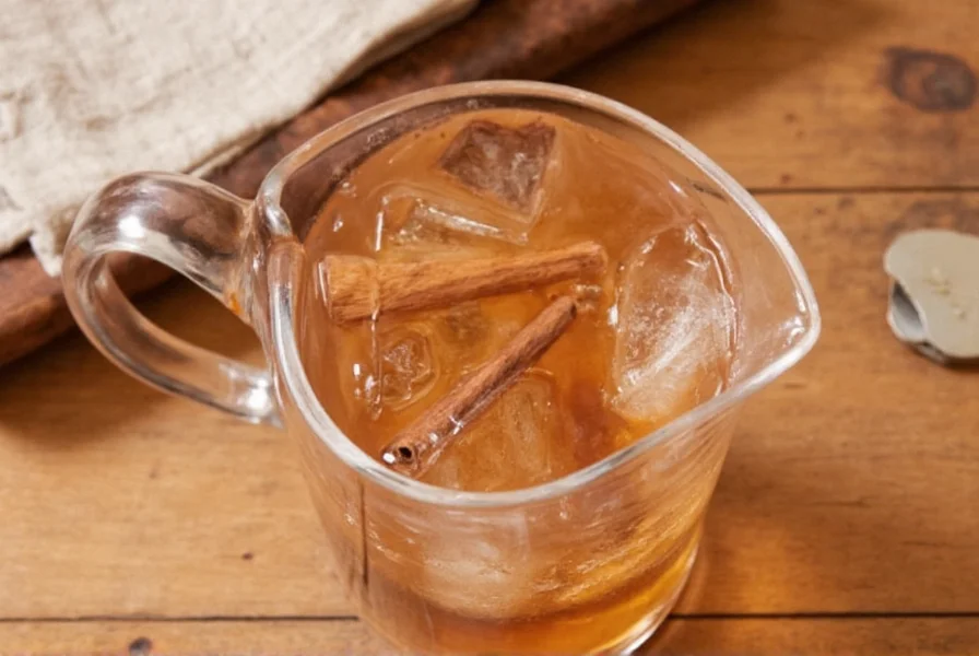 Step-by-step visual guide showing cinnamon sticks being added to boiling water, steeping process, and final strained cinnamon water in a glass