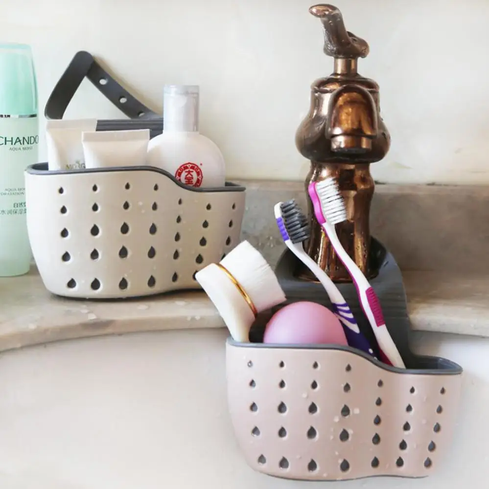 

Kitchen Portable Hanging Sink Drain Organizer,Sink Sponge Holder Soap Holders Racks Storage Basket