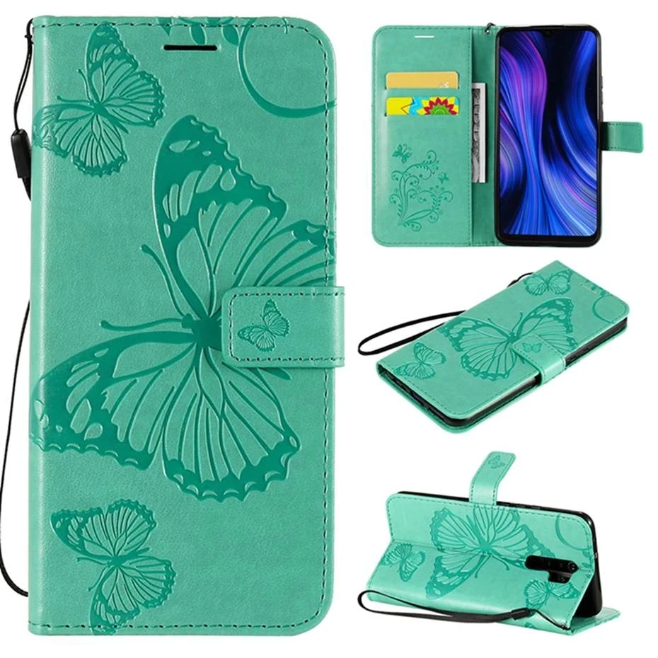 

Butterfly Flip Leather Phone Cases For Redmi 10 Note10 Pro Max K30 NOTE9 K40 Case Cover With Card Slot Holder, 8 colors