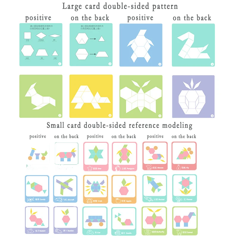 

Ladder Question Card Set Combination EVA Tangram Children's Game Toy Boxed Magnetic Tangram, Colorfull