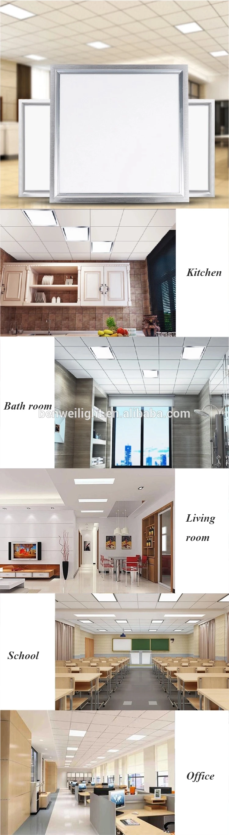 High Brightness LED Panel light Square Panel Lights Ceiling Recessed Lamps AC85-265V With Adapter