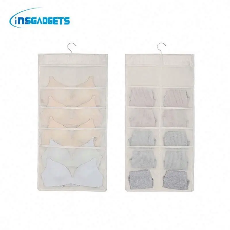 

Hanging clothespin bag ,R0y4x hanging handbag organizer, Beige/gray/pink