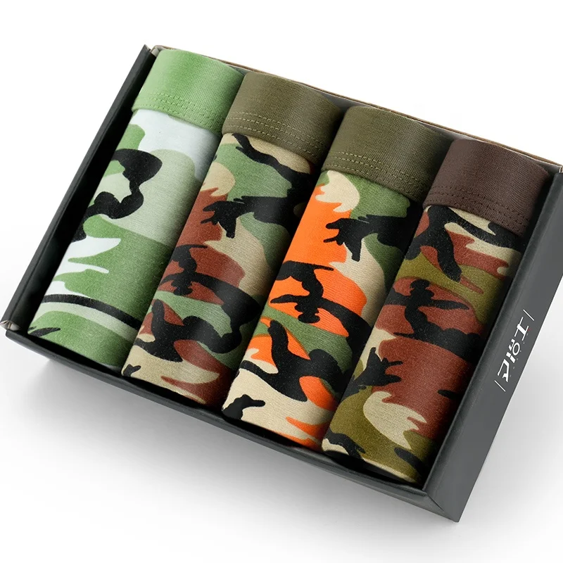 

Hotsale Camouflage printed Boxer Shorts male panties Breathable Comfortable Modal Underwear For Men Cheap Boxer Shorts, As picture