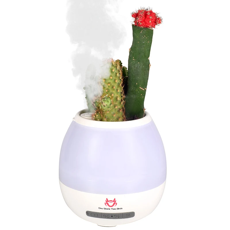 

Wholesale Flower Pot Table Portable Humidifier Music Speaker Flowerpot USB Rechargeable Smart Music Flowerpot, White/blue/red/yellow
