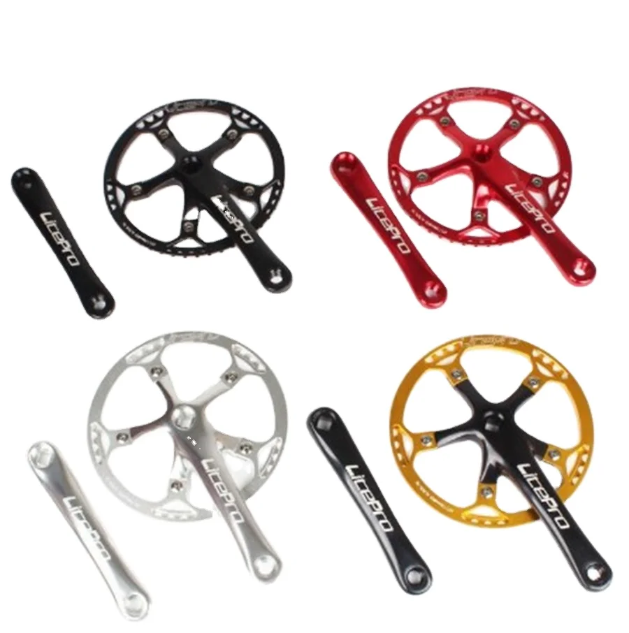 

Litepro Bicycle Crankset Integrated Single Chainwheel Crankset Crank 45/47/53/56/58T BCD130mm For Folding Bike Bicycle Parts