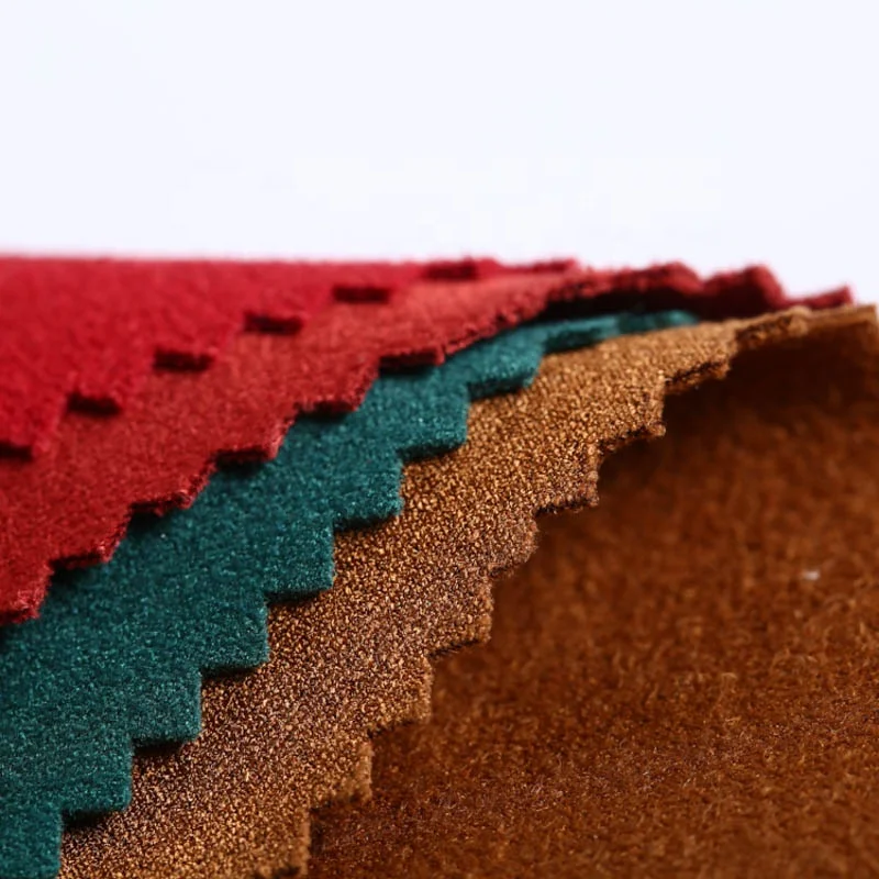 

Stock 90 polyester 10 spandex suede dress fabric wholesale faux suede fabric for shoes