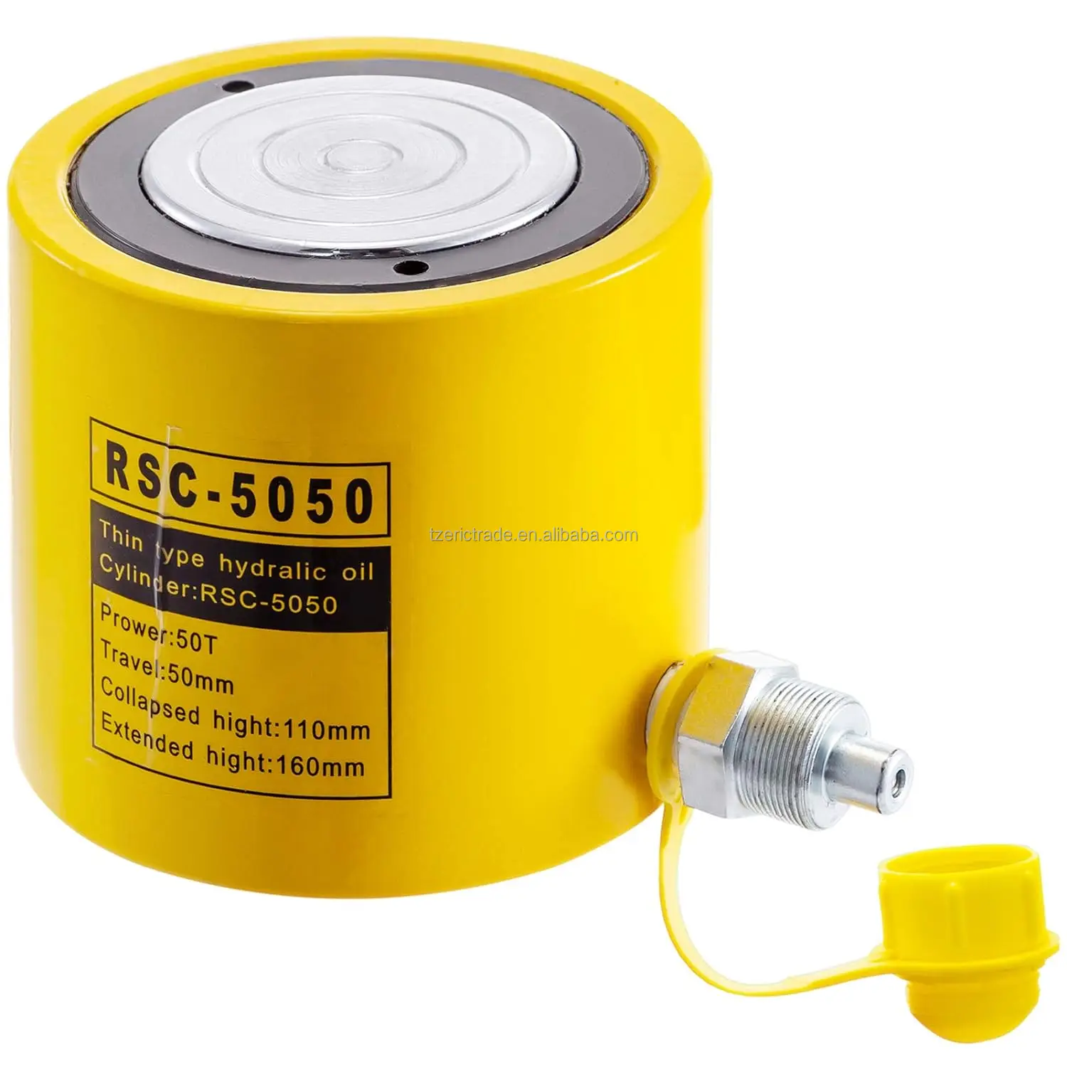50Ton Single-Acting 2-Inch 50mm Stroke Alloy Steel Hydraulic Ram Cylinder Jack RSC-5050 Zhejiang 220V Powered Solid Tools