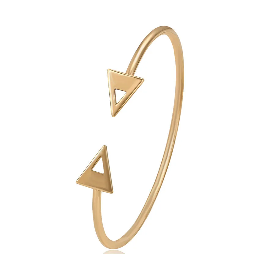 

A00454487 xuping Triangle arrow fashion Open Cuff Woman Alloy Open Butterfly Gold Plated Bracelet Bangles