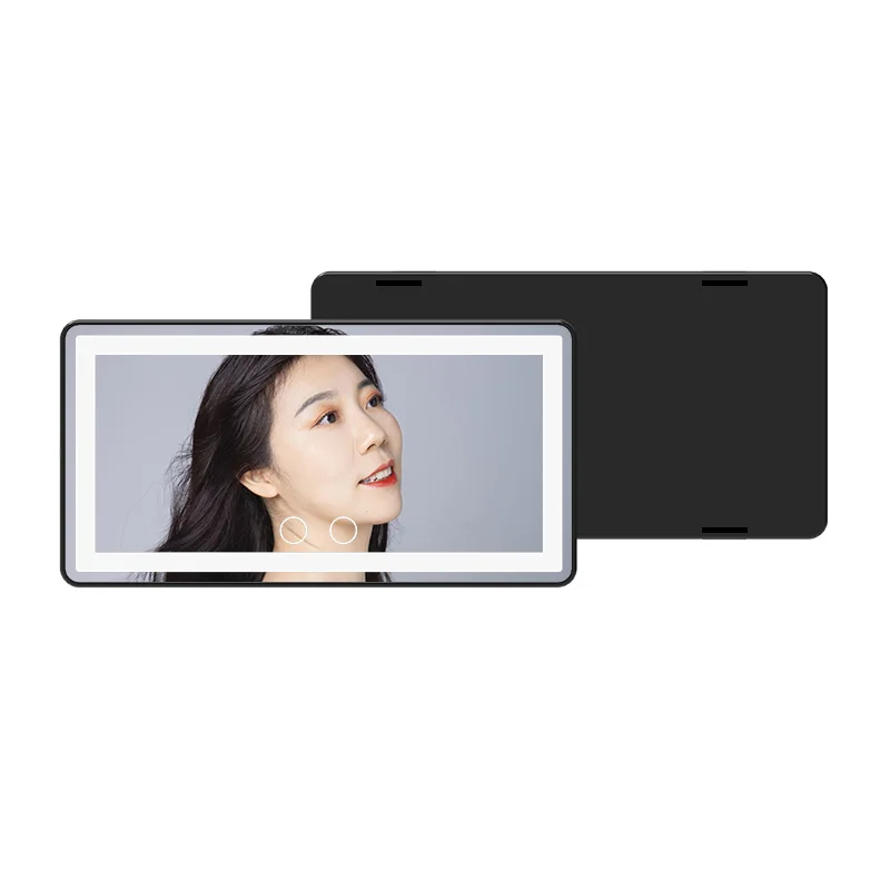 

Hot sale On Amazon Touch Sensor Switch Square Black/White Car Visor Makeup Mirror With Li-battery, Any colour available