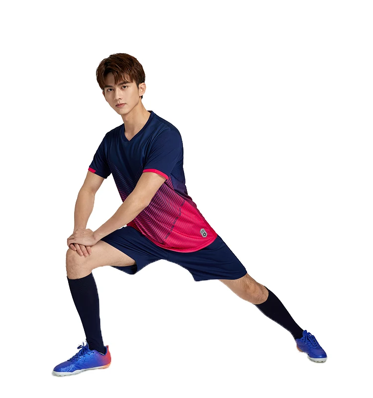

100% polyester soccer uniform custom logo print fast delivery