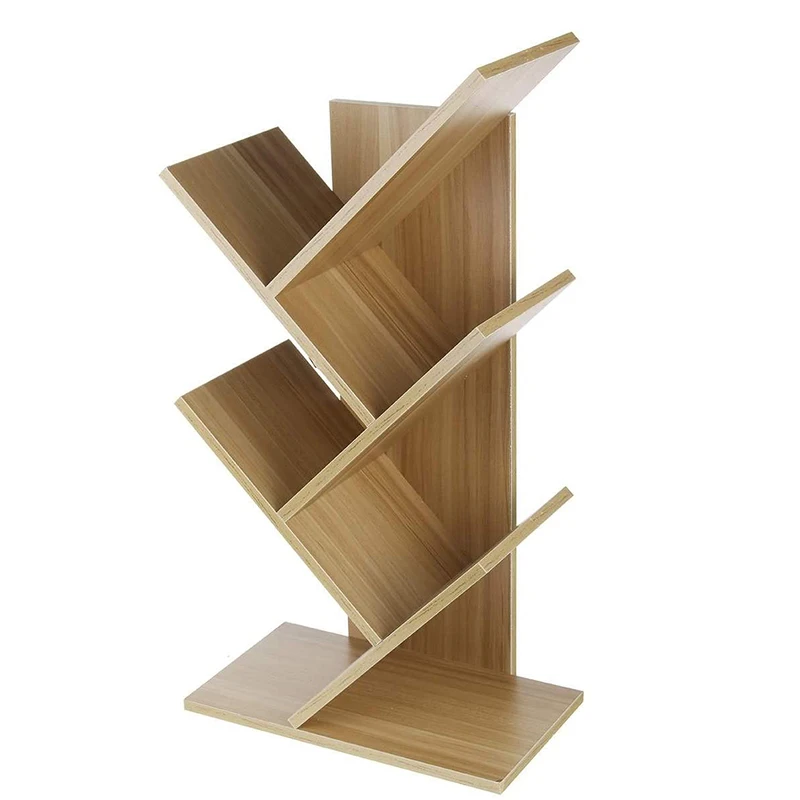 

Bamboo book shelf home organization and storage room organizer home goods simple frame bookrack Brief books rack stand, Custom color