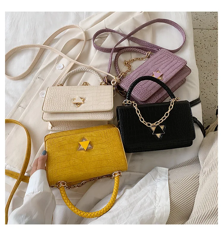 

Fashion Handbag Vintage Alligator Shoulder Messenger Brand Hand Bag For Woman 2021