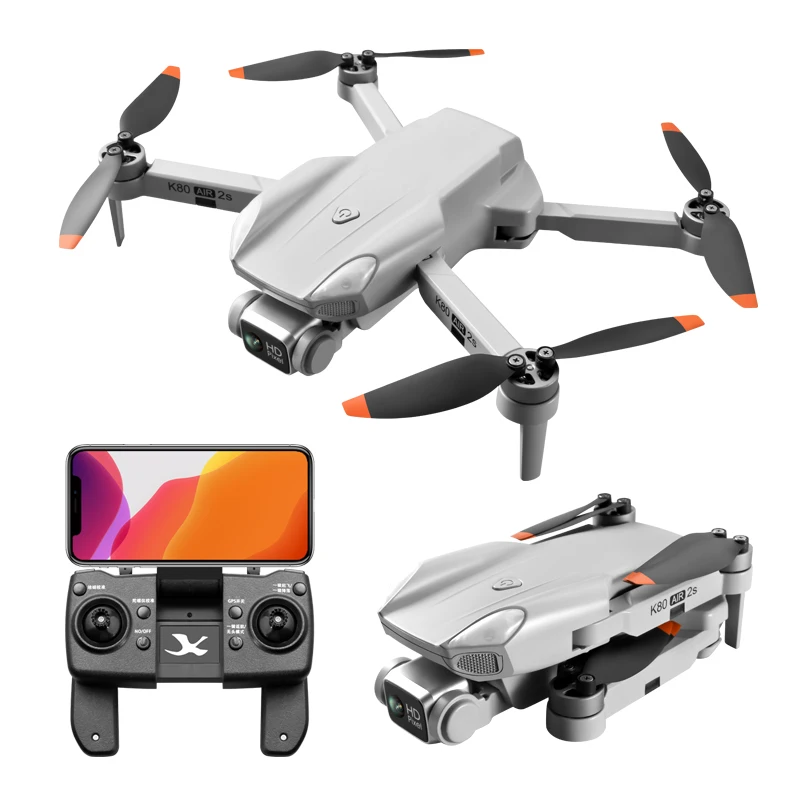 

Hot Sale Professional Drone K80 Air 2s 5G 4K Camera Rc Drone with Gps Brushless Motor Dron K80 Air 2S, Black/orange/gray