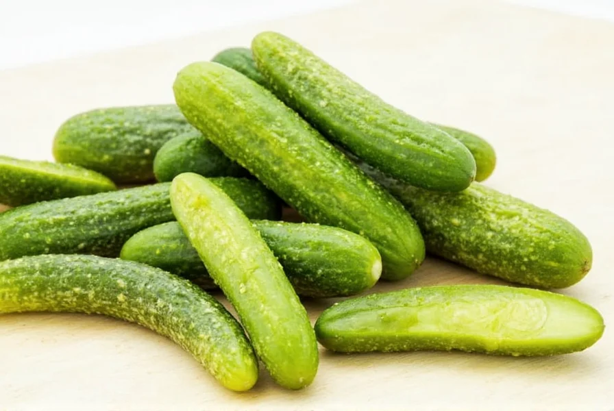 Close-up of a sliced dill pickle showing texture and spice particles