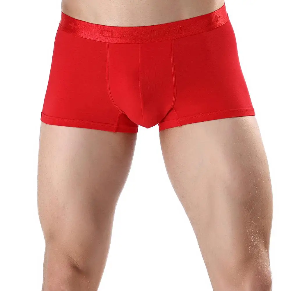 

Hot Selling Cotton Underwear Men's Middle Waist Solid Color Boxers Simple Cotton Comfortable Breathable Youth Men's Boxers