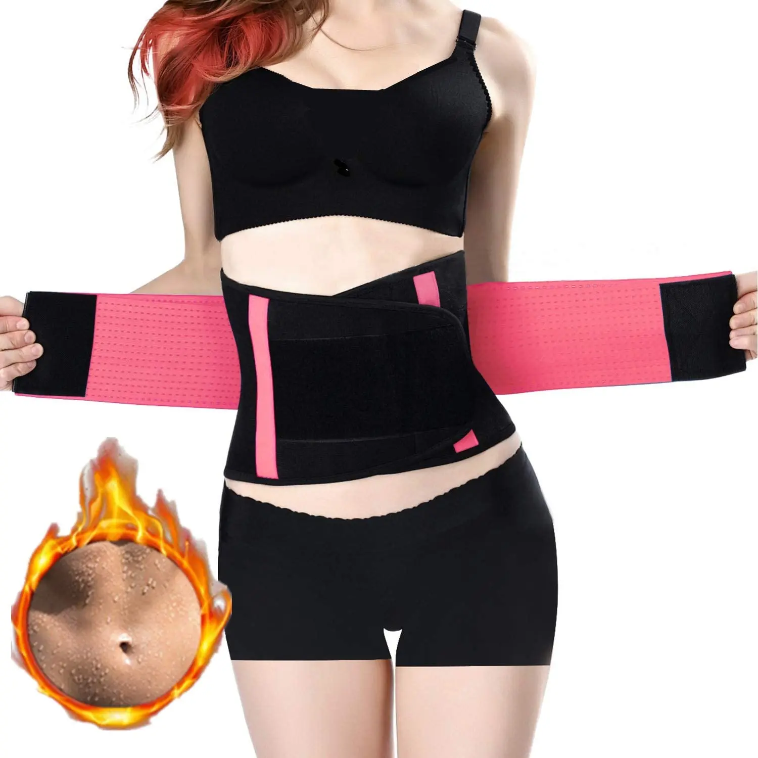 

Custom fitness workout neoprene waist trimmer support sweet belt waist trimmers for weight loss, Black, red, blue, pink, yellow etc